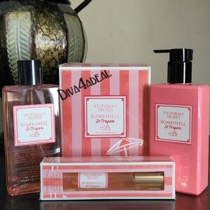 Victoria’s Secret BOMBSHELL ST. TROPEZ 3.4 FL OZ EDP Spray 4PC Collection Bundle